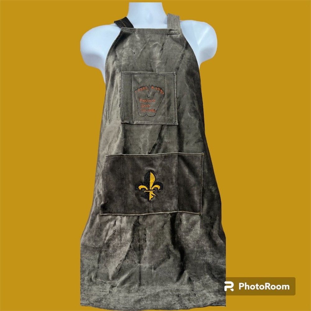 Handmade Redneck Apron Embroidered Redneck Calculator Toes Fleurβ De Lis Velvet